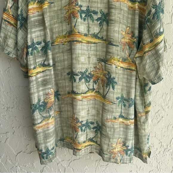 TOMMY BAHAMA Shirt Men 3XL Silk Zama Palms Camp Hawaiian Resort - Picture 6 of 8